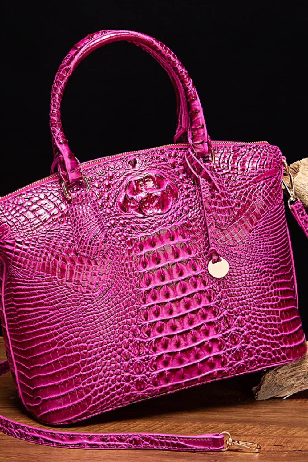 Structured PU Leather Handbag Vicsxox.com