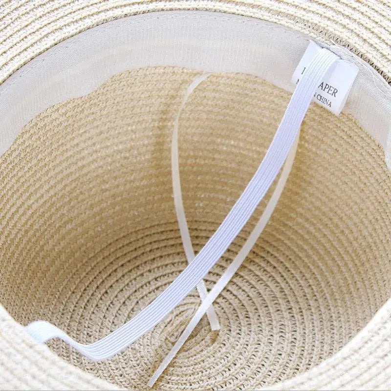 Wide Brim Floppy Straw Sun Hat – UV Protection Foldable Beach Hat for Women Vicsxox.com