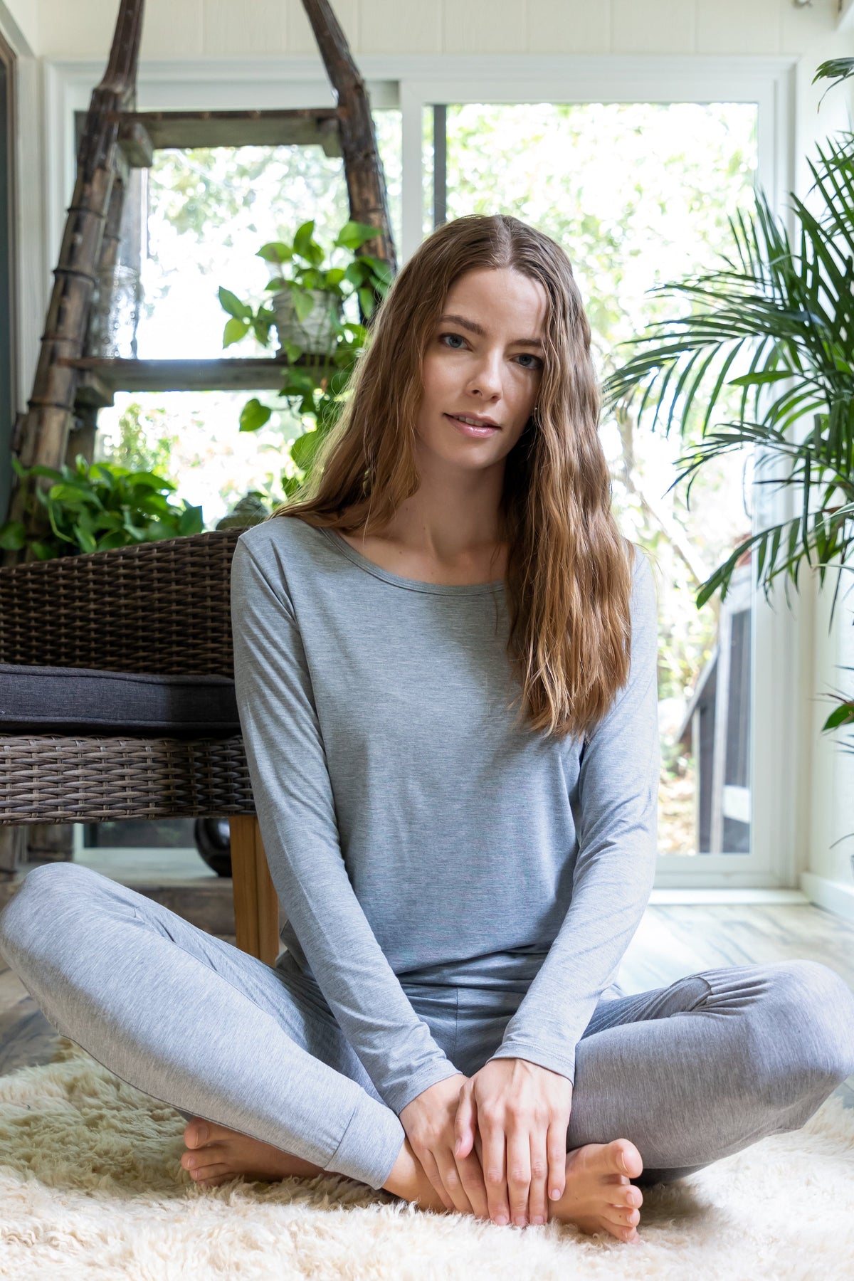 Spun Bamboo Women's Long-Sleeve Lounge T-Shirt