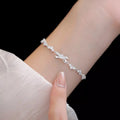 925 sterling silver chain bow bracelet from Vicsxox
