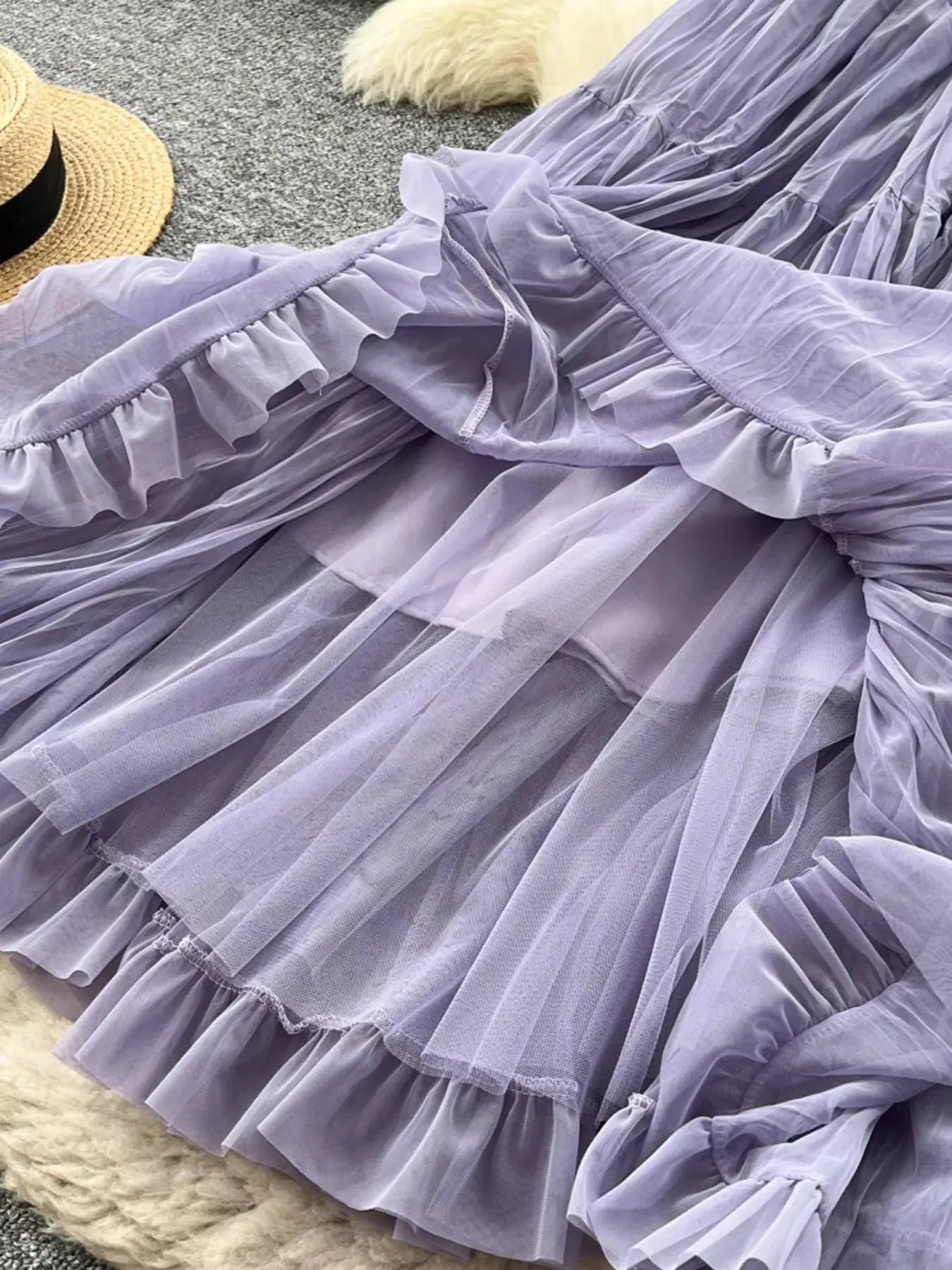 Tiered tulle skirt detail