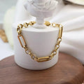 18K gold-plated chunky chain link bracelet from Vicsxox