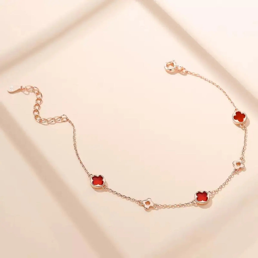 925 sterling silver four leaf clover bracelet from Vicsxox