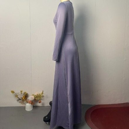 Mariam's Collection Violet Long Sleeve Modest Maxi Gown