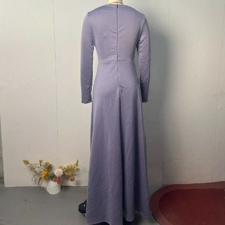 Mariam's Collection Violet Long Sleeve Modest Maxi Gown