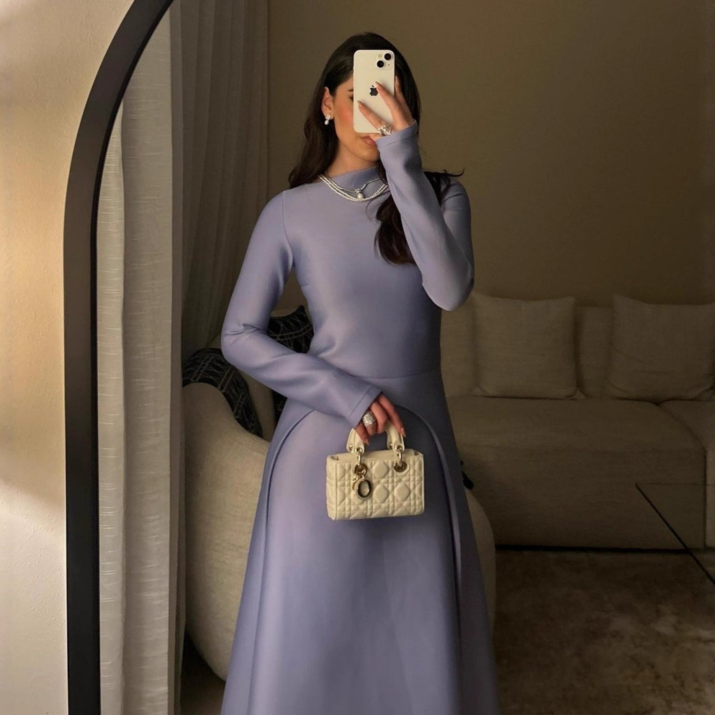 Mariam's Collection Violet Long Sleeve Modest Maxi Gown