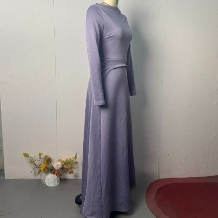 Mariam's Collection Violet Long Sleeve Modest Maxi Gown