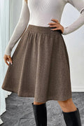 A-line textured skirt, front view