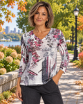 Jess & Jane Burnout Hi-Low Tunic Top with Side Slits