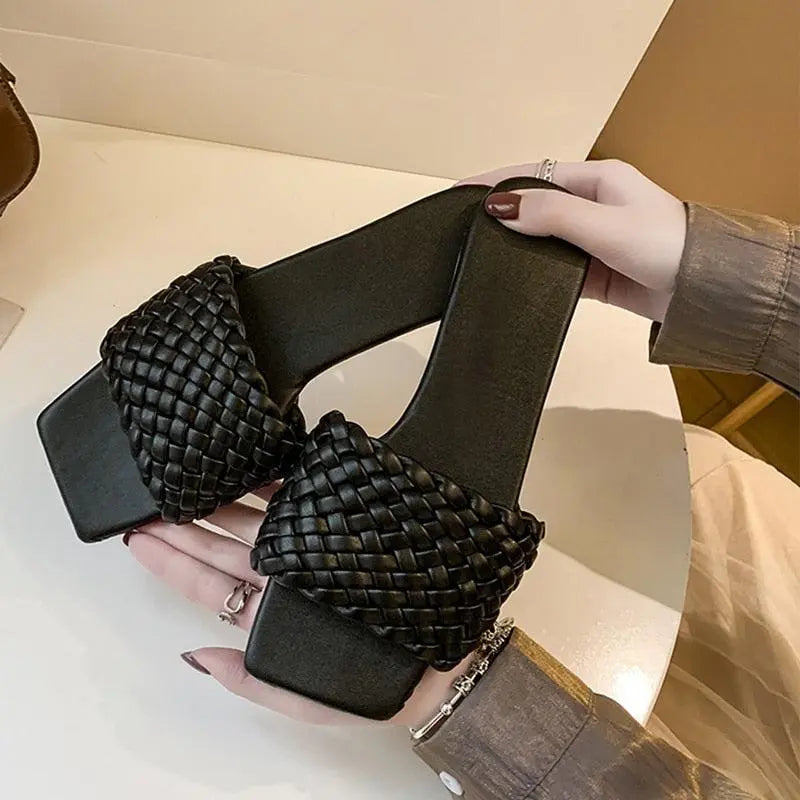 Party Luxury Ladies Slippers Charm Design Open-Toe Beach Flat Sandals Casual Flip Flops Women Shoes Flat Sandals Slip On Slide Sandals Leather Strap Flat Sandals Stevvex