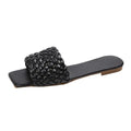 Party Luxury Ladies Slippers Charm Design Open-Toe Beach Flat Sandals Casual Flip Flops Women Shoes Flat Sandals Slip On Slide Sandals Leather Strap Flat Sandals Stevvex
