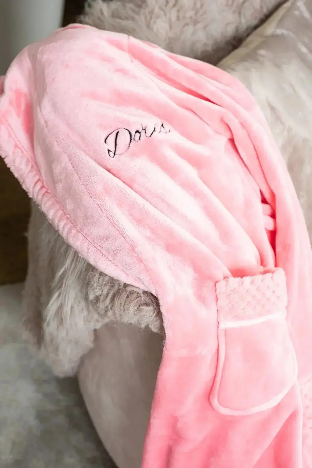 Women's Ultra Soft Plush Bathrobe Lotus Linen