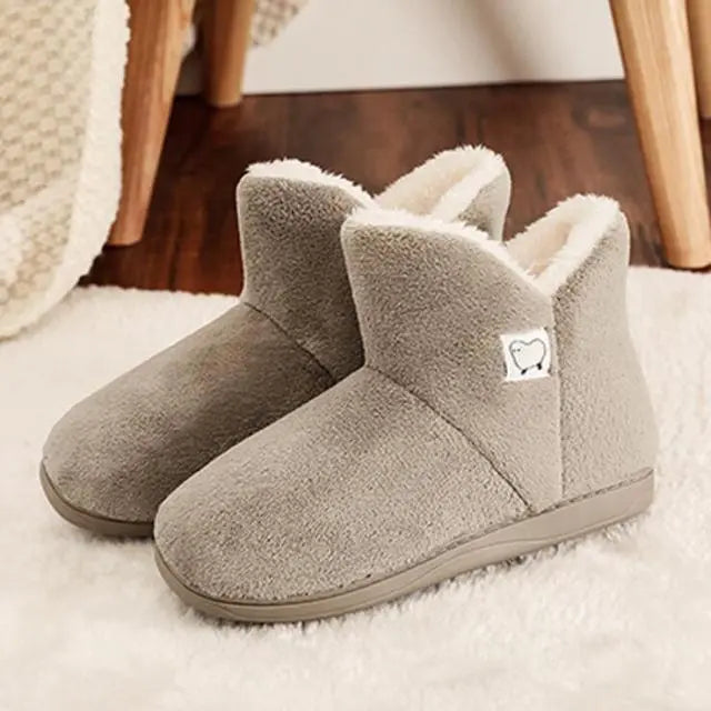Winter Cotton Slippers Sheep Skin Woman Slippers Natural Fur Women Warm Indoor Shoes Soft Wool House Slippers Memory Foam Closed Back Slippers With Warm Lining Wool-Like Blend Cotton House Shoes Stevvex