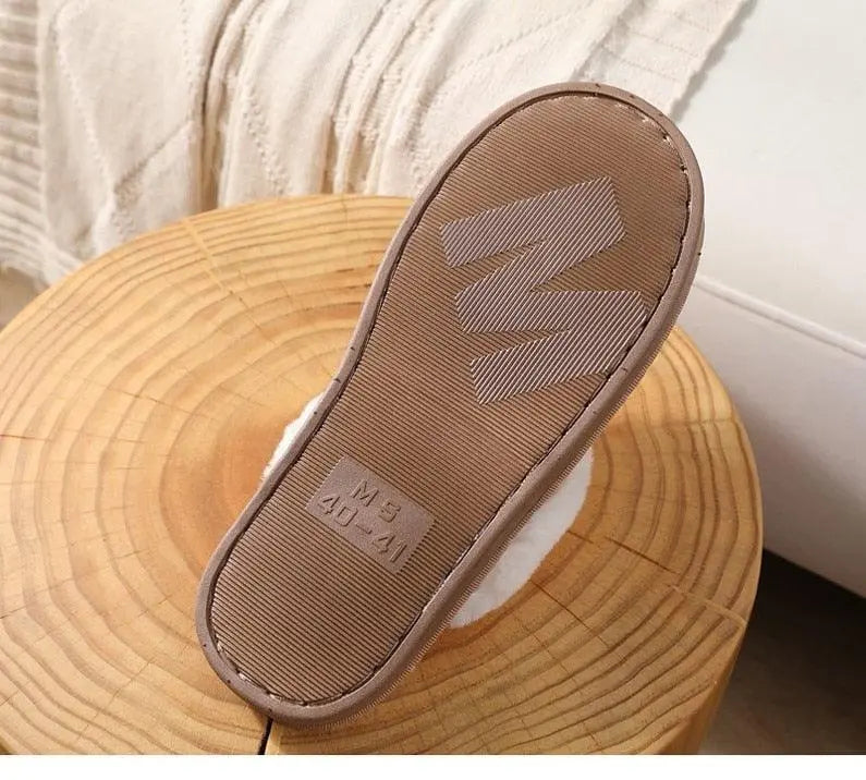 Women Fur Slippers Winter Warm Shoes Suede Plush House Indoor Outdoor Men Couples Cotton Cozy Comfy Faux Fur Slip-On Women House Shoes Memory Foam Suede Fluffy Comfort Plush Anti-Slip Slippers Stevvex