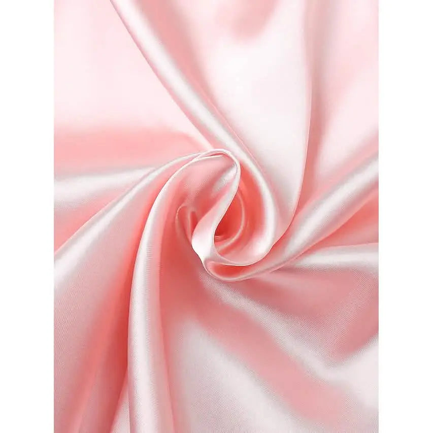 Pink and white fabric with a smooth texture